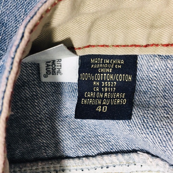 Vtg Y2K Marithe Francois Girbaud Men 40 Blue Denim Urban Street Jorts Shorts - Picture 11 of 11